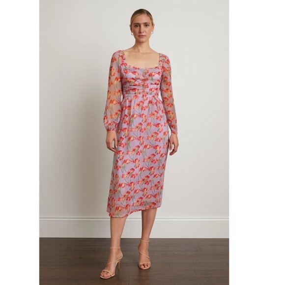 BURU Floral Mini Dress Small Purple NEW - Picture 1 of 9